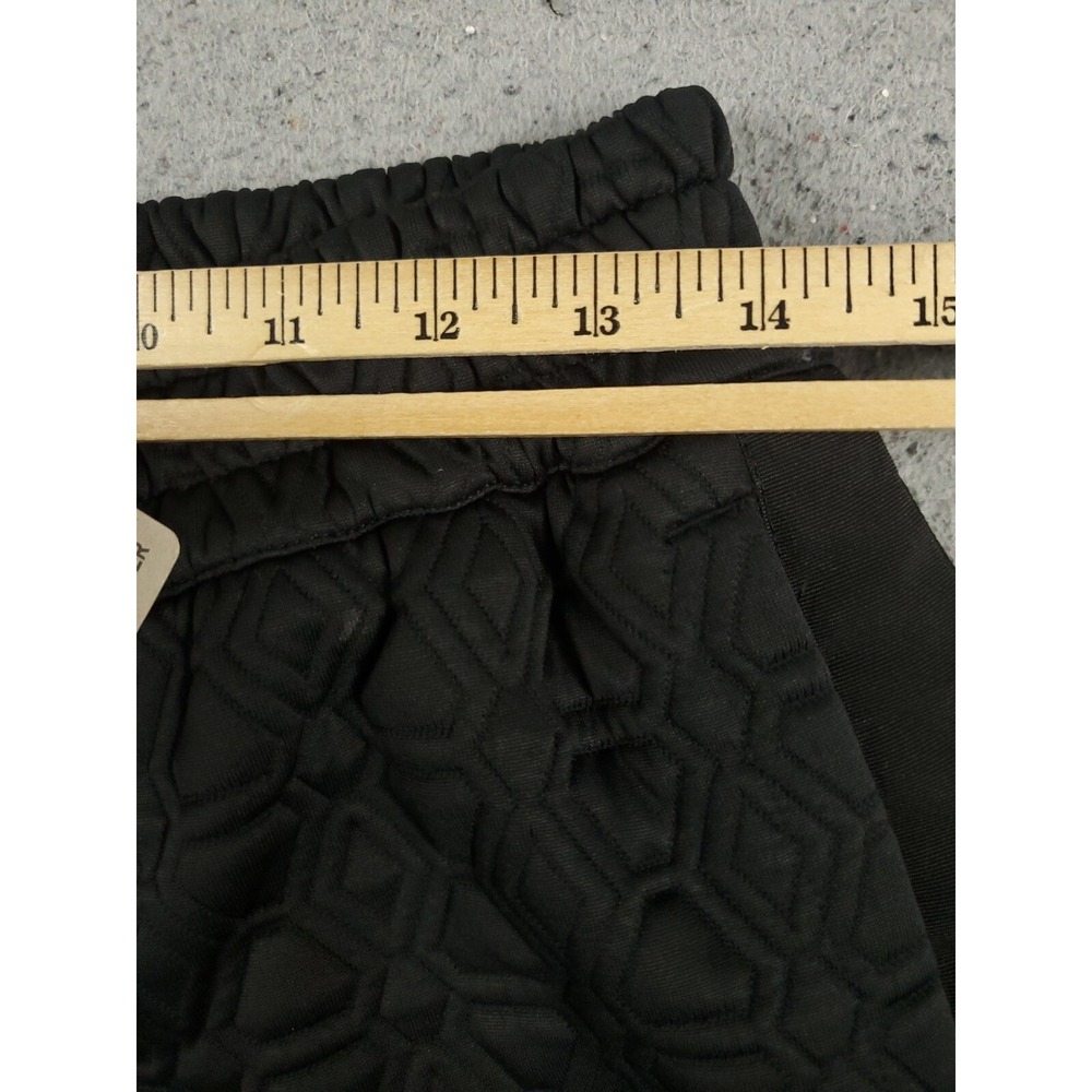 Puma Pants Womens Medium Black Luxe Sport T7 Wide Leg Baggy Retro Snap Button - Picture 3 of 8